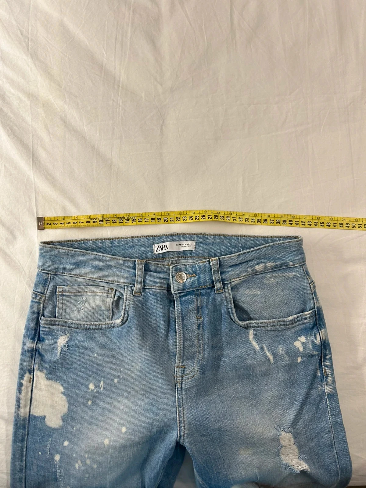 Light blue distressed Zara jeans – photo 6